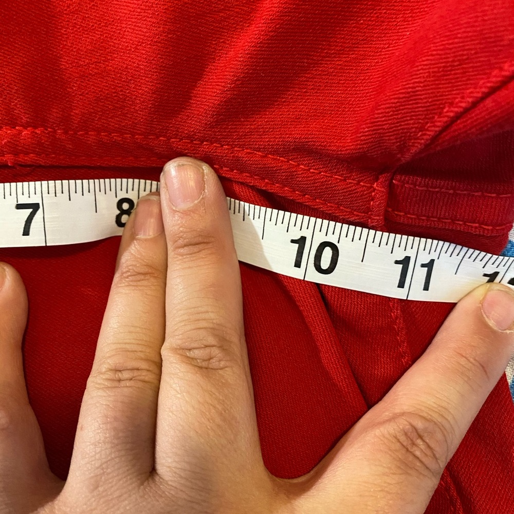 NYDJ RED SKINNY JEANS SIZE 9/10 30 28” ANKLE BEAUTIFUL EUC SLIMMING WONEN - Picture 10 of 13